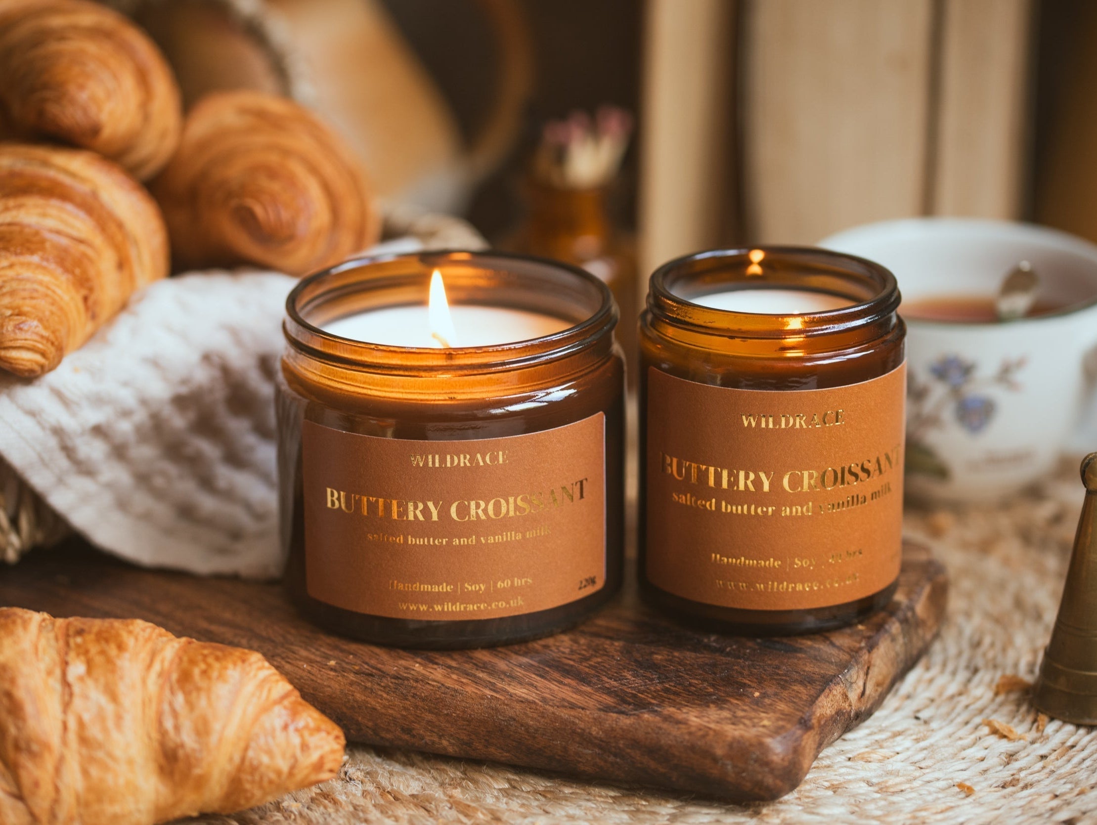 buttered croissant candles