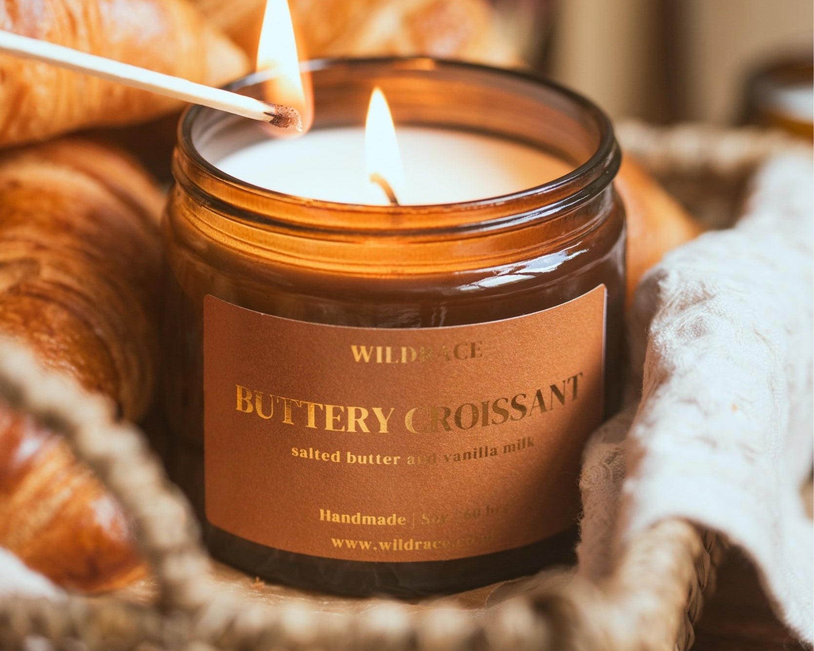 Buttery Croissant Candle - Pastry Scented Candle