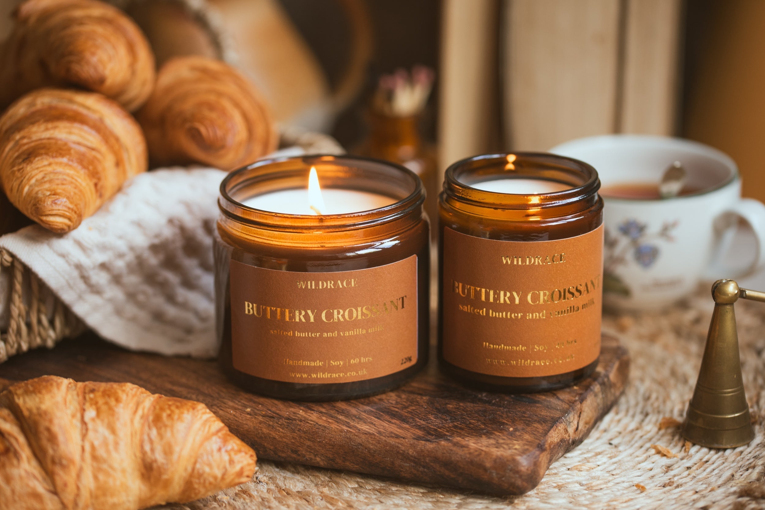 buttered croissant candles