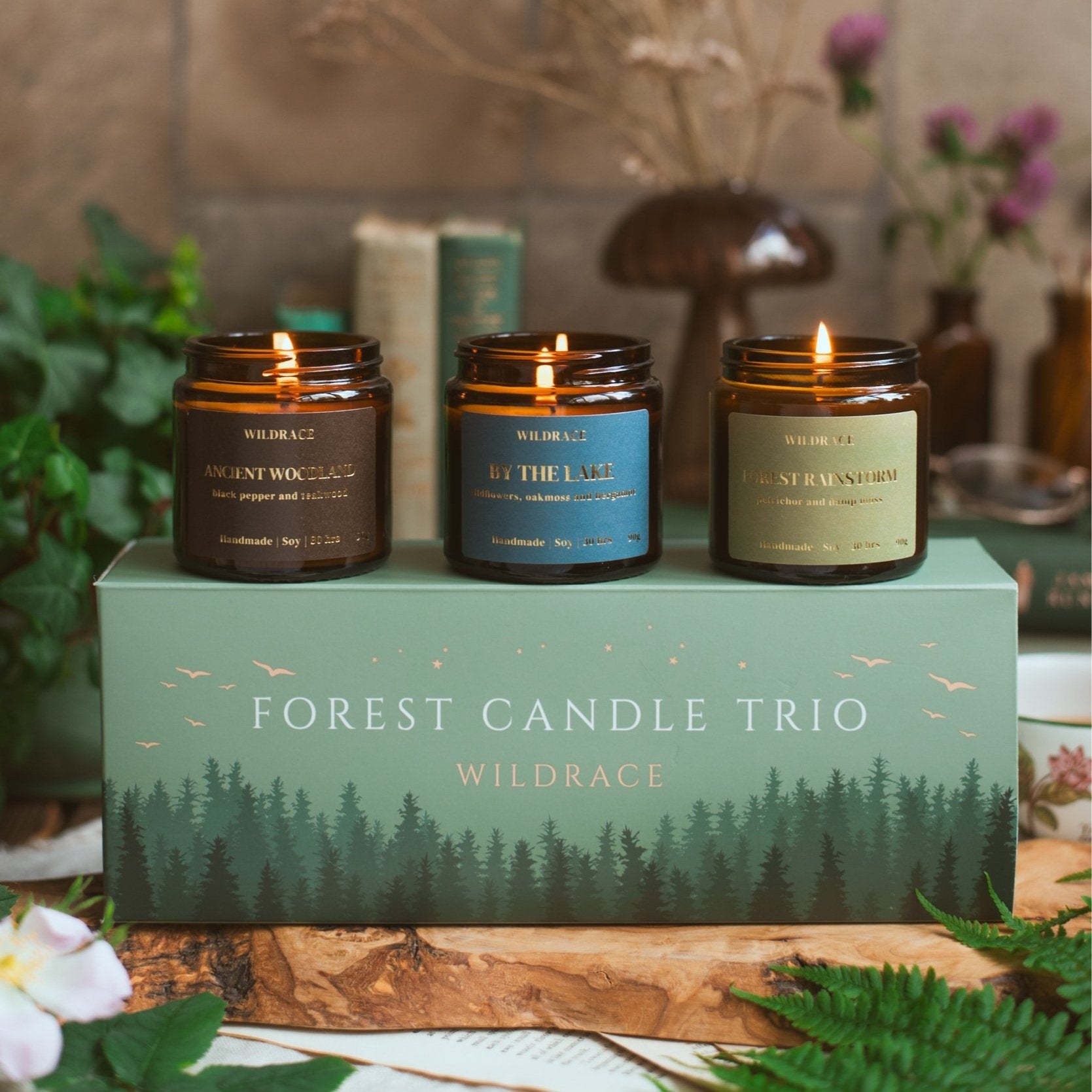 Whimsical Forest Candle Gift Set - Including Viral Petrichor Candle