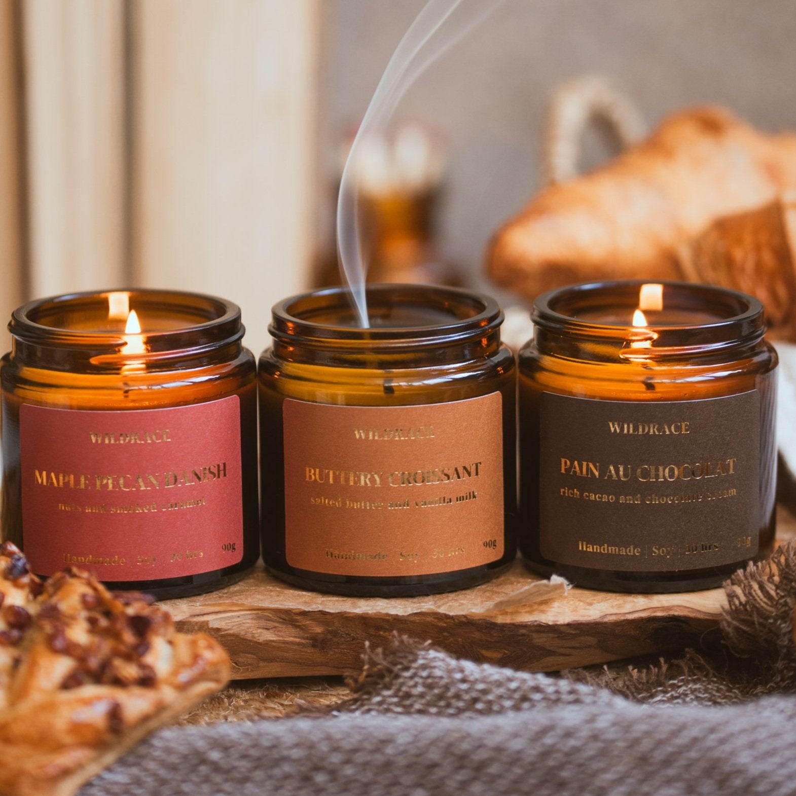 Patisserie Bakery Croissant Candle Gift Set
