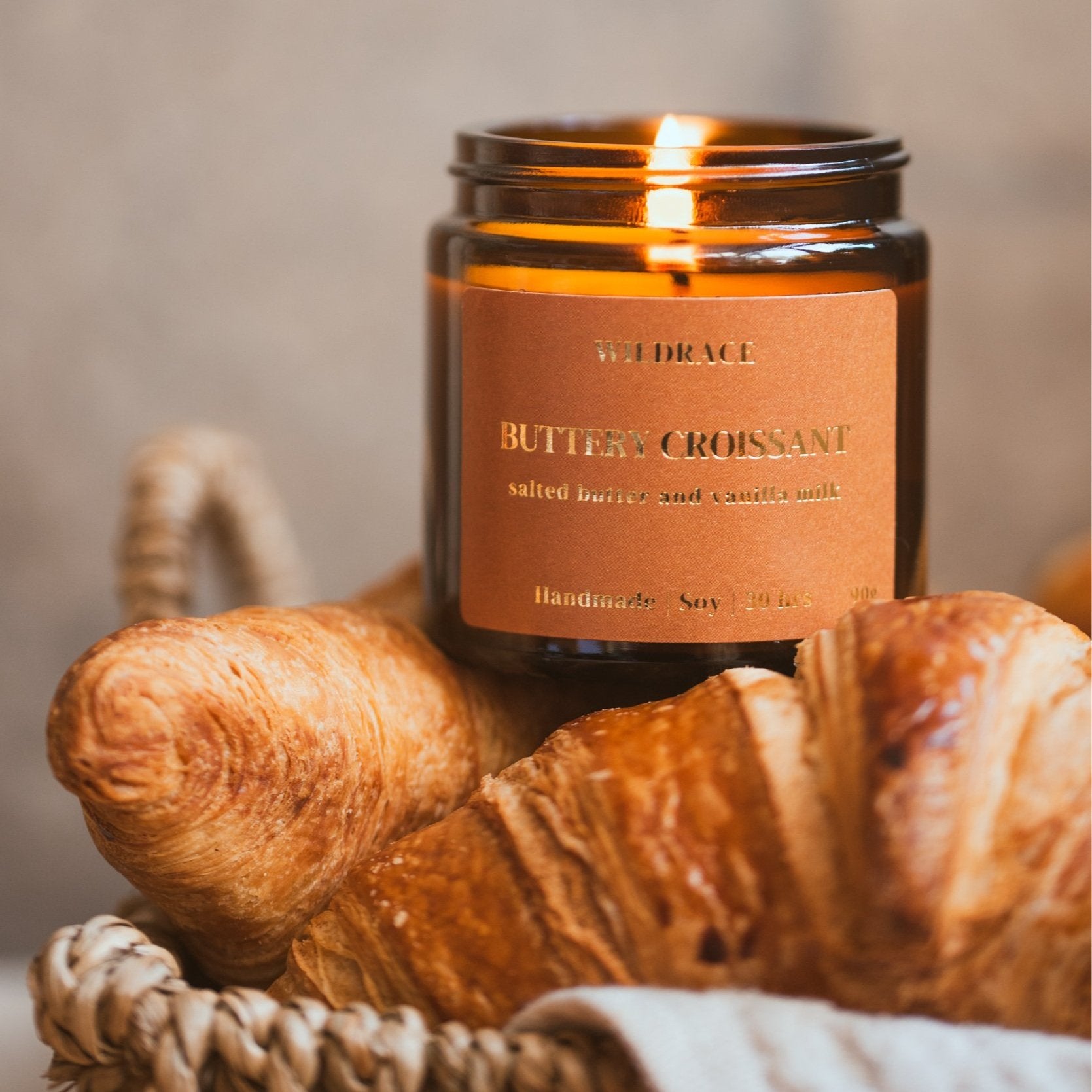 Patisserie Bakery Croissant Candle Gift Set